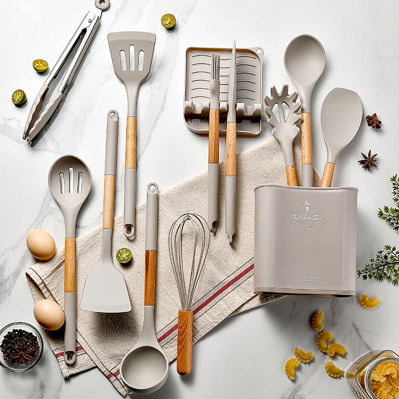 13Pcs Set Multifunctional Kitchen Silicone Spoon Spatula Whisk Tool Cooking Utensil Set Cookware Sets Home Utensils