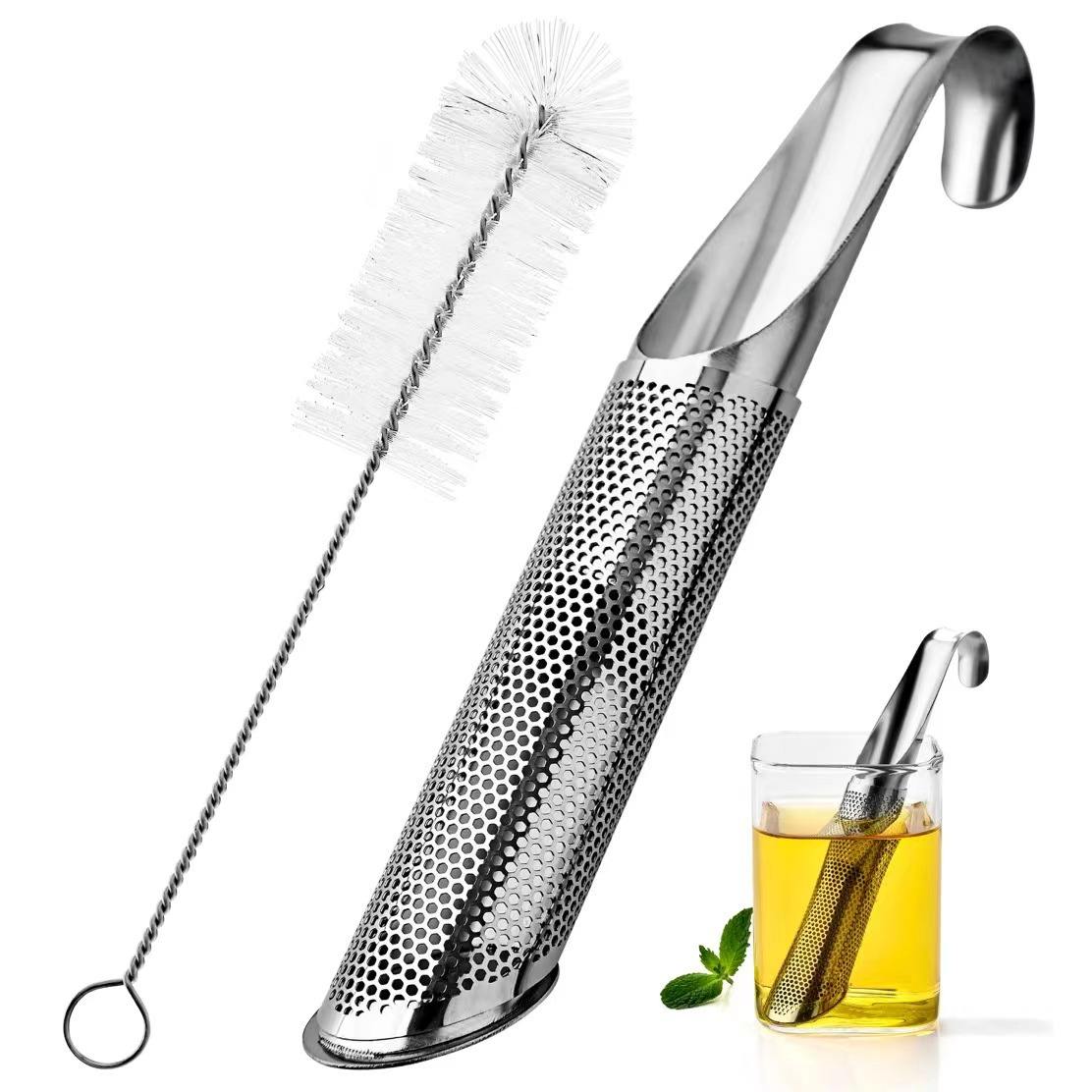 Kingwise Reusable Glass Loose Herbal Leaf Tea Diffuser Strainer Cup Custom Stainless Steel Tea Infuser Tumbler Set