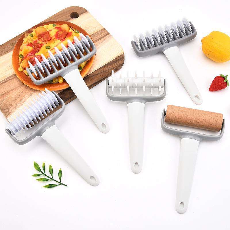 Innovative 2025 Plastic Dough Roller Manual Needle Wheel Cutter Biscuit and Pizza Baking Pastry Tool