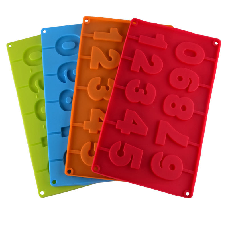 DIY Christmas Ornament Birthday Bless Alphabet Letter Number Resin Candy Cake Moulds Silicone Chocolate Molds for Candles