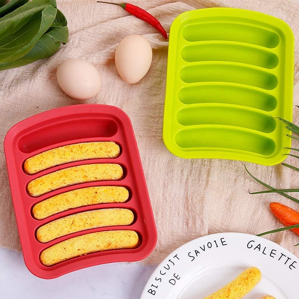 Kingwise Kitchen Homemade Sausage Ham Baby Food Non-Stick Eco-Friendly Freezer Dishwasher Safe Rectangle Shape Silicone Moulds