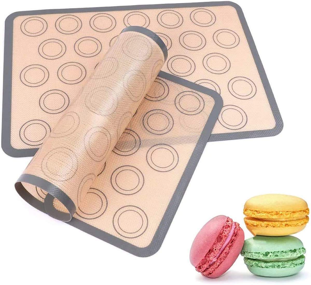 Professional Non-Stick Silicone Baking Mat-Eco-Friendly Oven Safe Dishwasher Safe Food Grade for Macarons Bread & Pastry