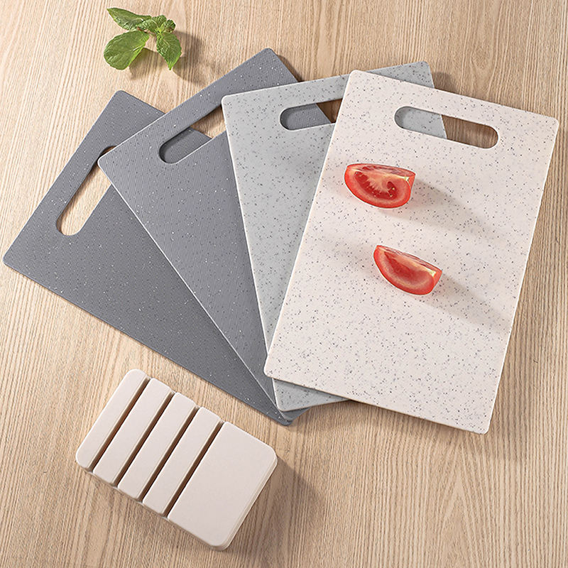 Hot Selling Product 4 Pcs Classification Cutting Board with Cutting Board Organizer Double Sided Cutting Board