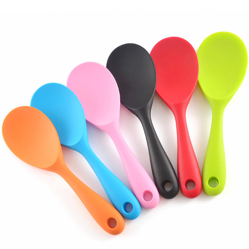 Kingwise Eco-Friendly Dishwasher Safe Baking & Pastry Tools Silicone Rice Scoop Porridge Spoon