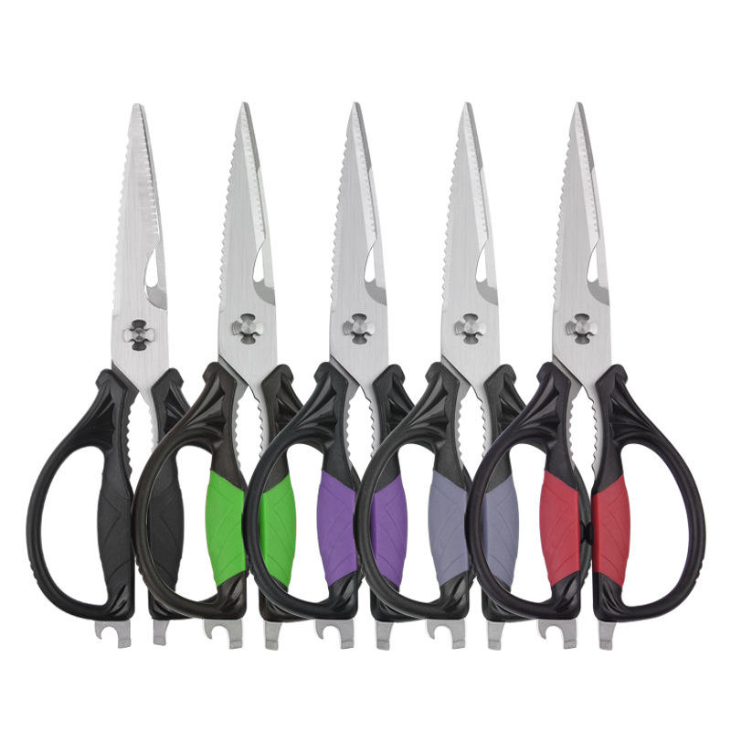 KINGWIS Stainless Steel Blade Detachable Kitchen Scissors Multi-Functional High Quality for Powerful Chicken Bone Cutting
