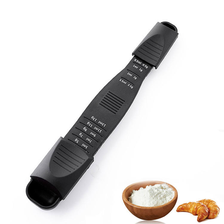 Kingwise Kitchen Baking Price Plastic Measuring Spoon Measuring Cup PP Scoop Adjustable Scale Dual Side Measuring Digital Spoon