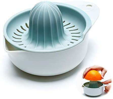 Kingwise High Quality Plastic Manual Fruit Press Citrus Lime Lemon Orange Juice Fruit Reamer Lemon Squeezer with Strainer