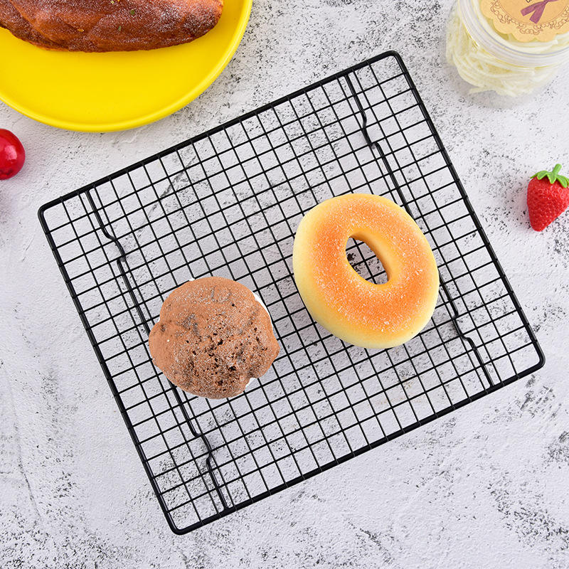Kingwise Heavy Duty Carbon Steel Mesh Rack Non Stick Oven Baking Steel Wire Cooling Rack for Baking Cake Bread Cookie