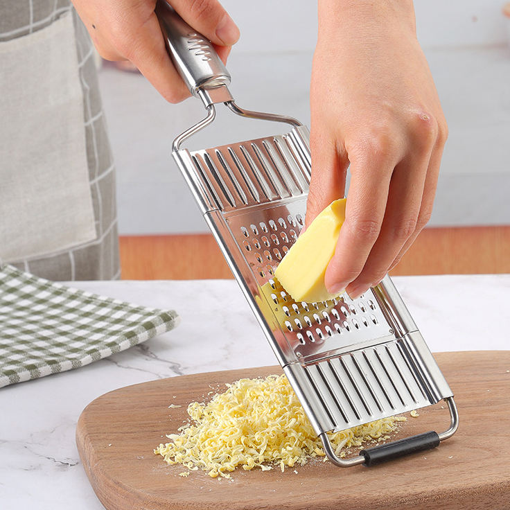 KINGWISE Kitchen Gadgets Multifunctional Vegetable Cutter Online Practical 4 in 1 Hand Stainless Steel Vegetable Chopper