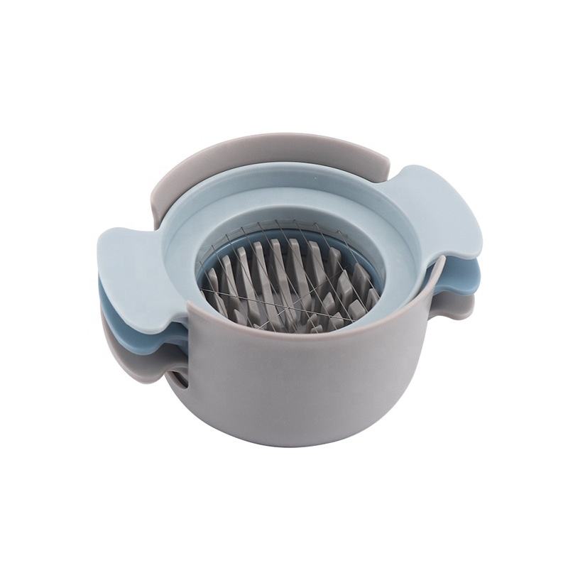 Kingwise Kitchen Tools 3 in 1 Professional 304 Stainless Steel Durable Multi-functional Fruit Hard Boiled Egg Cutter Slicer