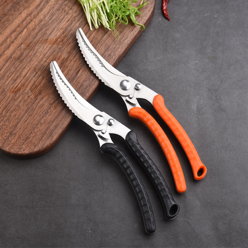 KINGWISE Heavy-Duty Stainless Steel Kitchen Scissor Multi-purpose Tabletop Chicken Bone Scissors Household Essential
