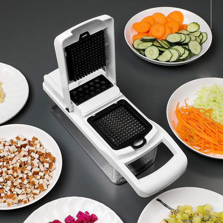 Kingwise 22 1 Home Kitchen Gadget 22-in-1 Veggie Chopper Steel Kitchen Slicer Hot Selling Food Chopper Cutter Potato Cutting