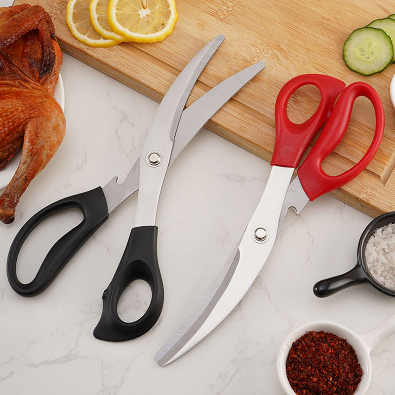 Kingwise Multi-Function Stainless Steel Kitchen Scissors Essentials for BBQ and Kitchen Cutting
