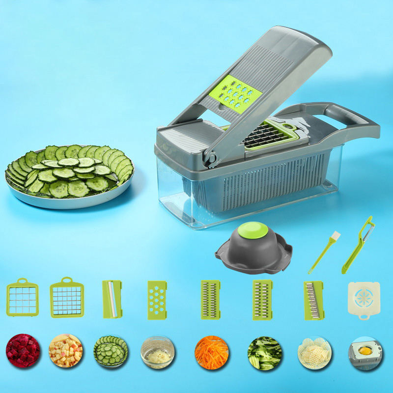 Kingwise Professional Manual Kitchen Vegetable Slicer Cutter With Container Wholesale Cute Hand Safe Slice Mandoline Home Use