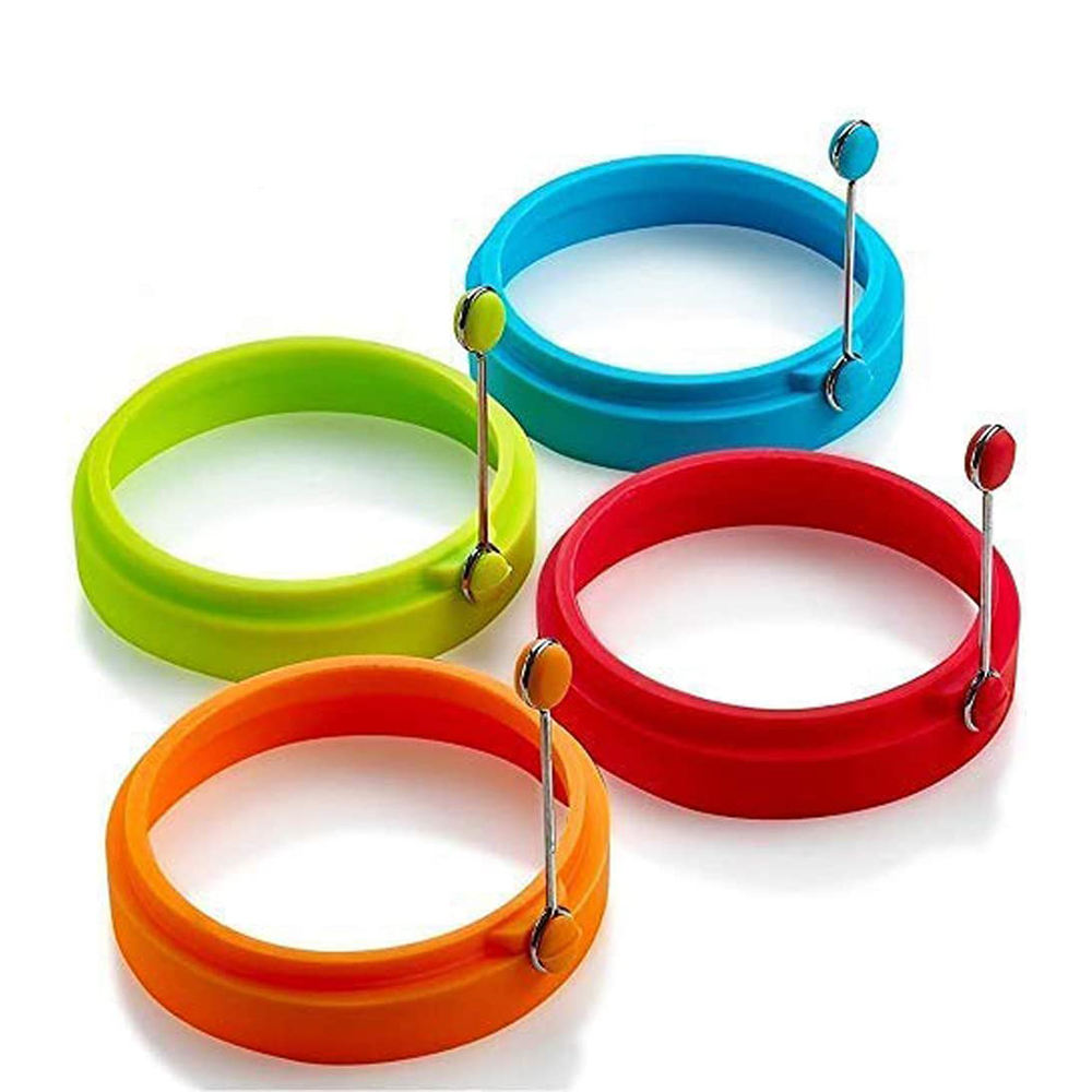 Kingwise Wholesale Non-Stick Silicone Egg Tools Round Mold and Cooker Ring for Frying Eggs for Cooking