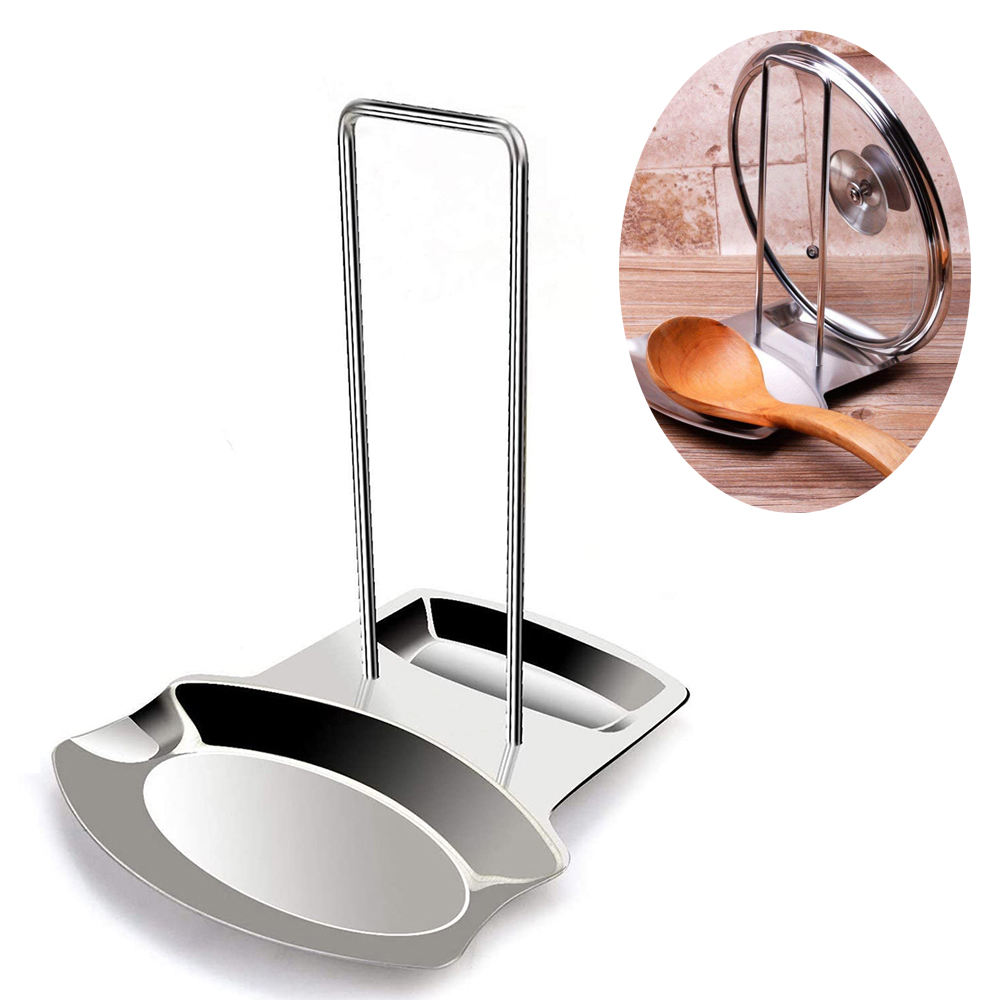 Kingwise Custom 304 Stainless Steel Kitchen Gadget Pan Lid Organizer Rack Pot Cover Lid Storage Holder Customizable Utensils