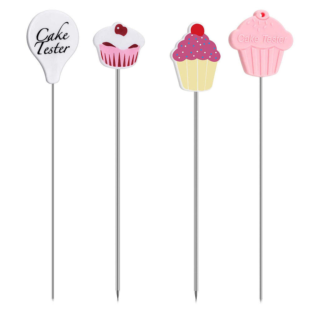 Kingwise Reusable Stainless Steel Cake Probe Needle Muffin Bread Tester Skewer Pin Baking Kitchen Metal Tool for Desserts