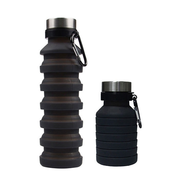 KINGWISE Wholesale Custom Gym Sport Water Bottle Portable Silicone Collapsible Straw Dishwasher Safe Reusable Outdoor Bottle
