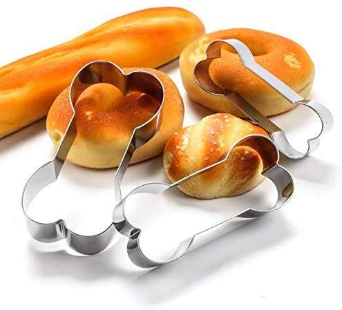 Kingwise Custom 3pcs Dog Bone Biscuit Mold Wholesale Stainless Steel Dog Cookie Cutter Set Metal Material