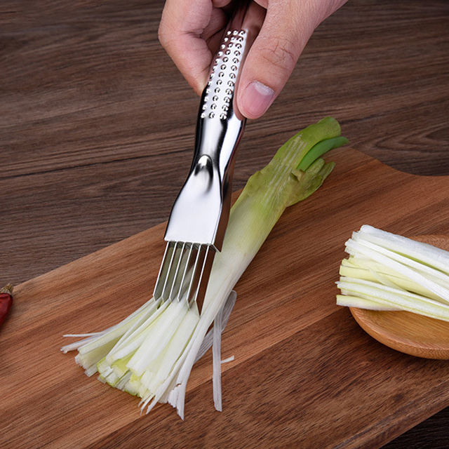 Green Spring Onion Shredder Korea High Quality 304 Stainless Steel Multifunctional Household Manual Vegetable Cutter Shredder