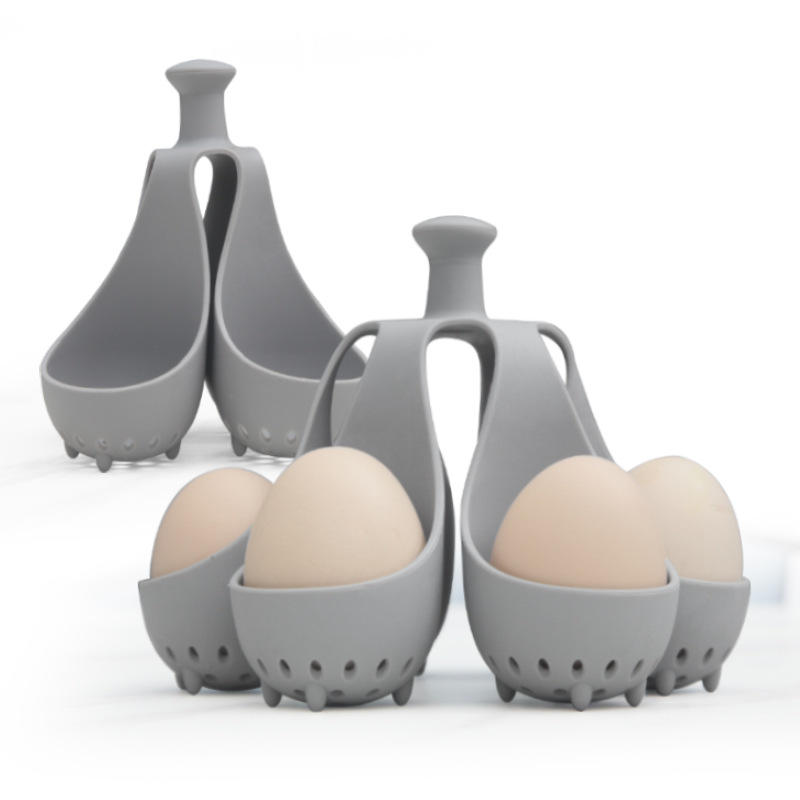 Kitchen New Gadgets Silicone Egg Holder to Steam Egg Cooker Tray
