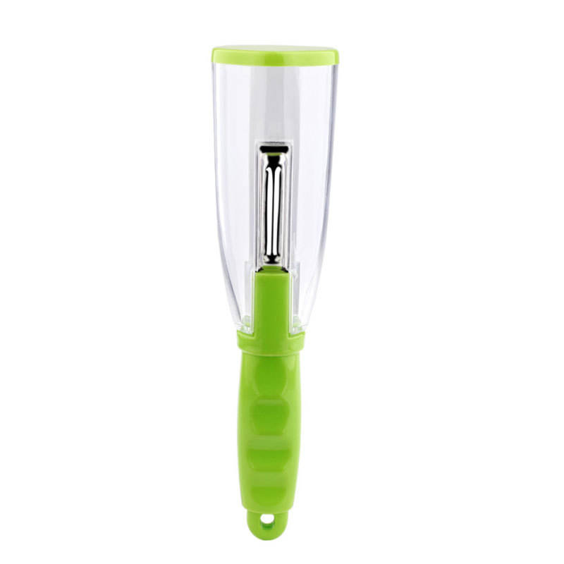 Kingwise New Arrival Kitchenware Gadget Practical Stainless Steel Blades Pumpkin Fruit Vegetable Peeler with PP Container