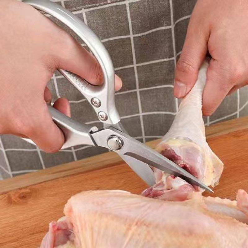 Kingwise Professional Kitchen Scissors Stainless Steel Aluminum Alloy Handle Multipurpose Multifunctional Cutter Knife Shear